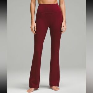 Lululemon high rise nulu flared leggings size 8 red merlot